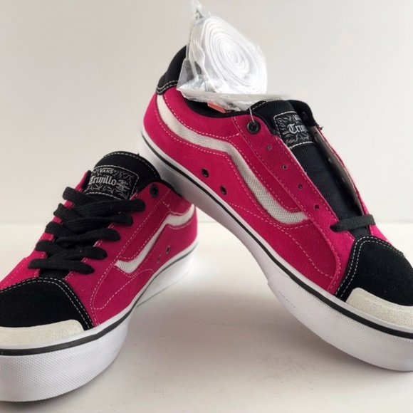 Vans TNT Advanced Prot Black/Magenta/White Shoes - Picture 2 of 7